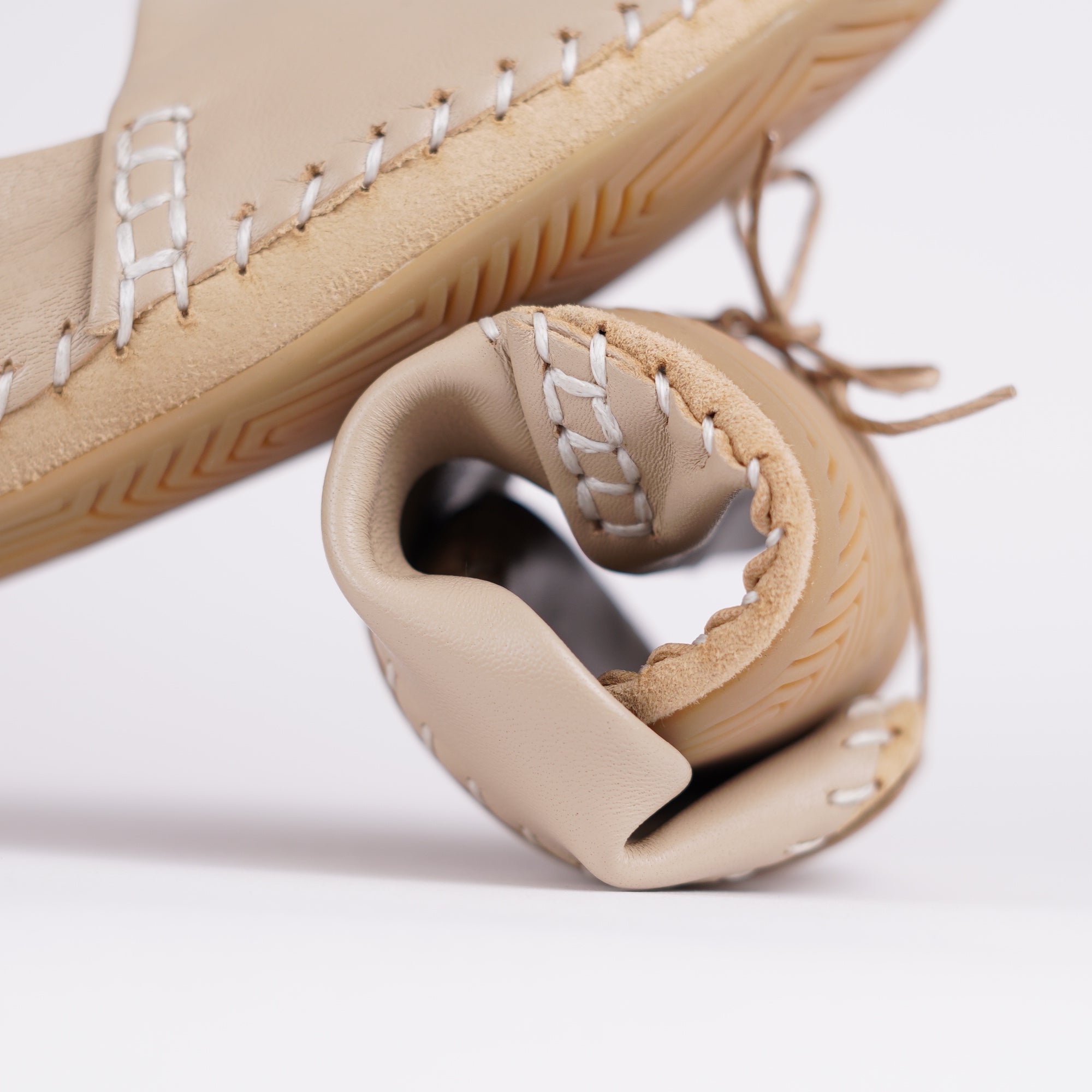 ANUKI beige Damen - Barefoot Mokassin