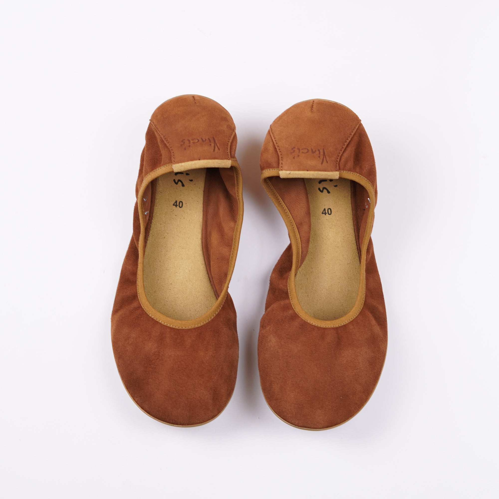 BELLA cognac Damen Ballerina Barfußschuhe