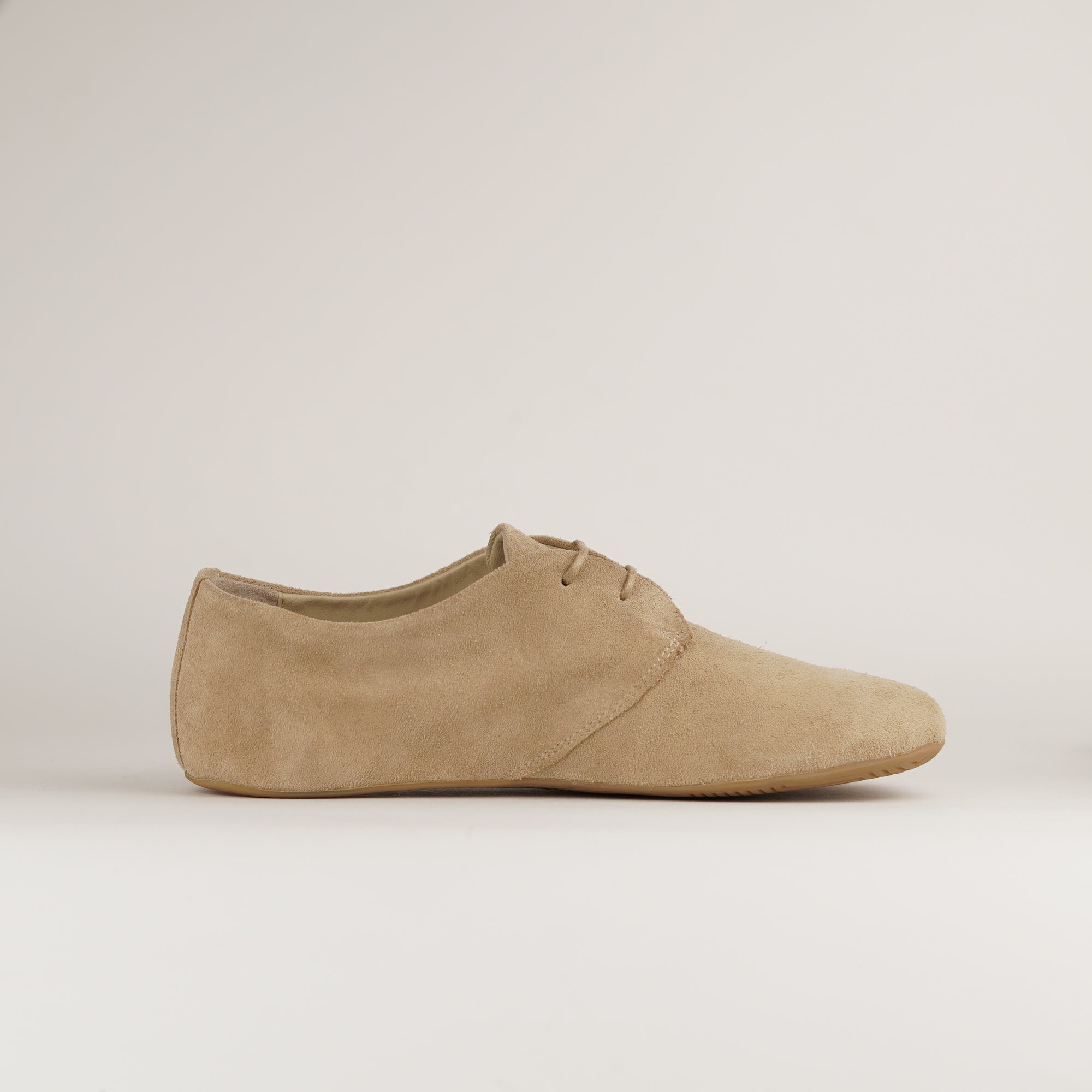 LAYLA sand velour Damen- Barefoot Derby