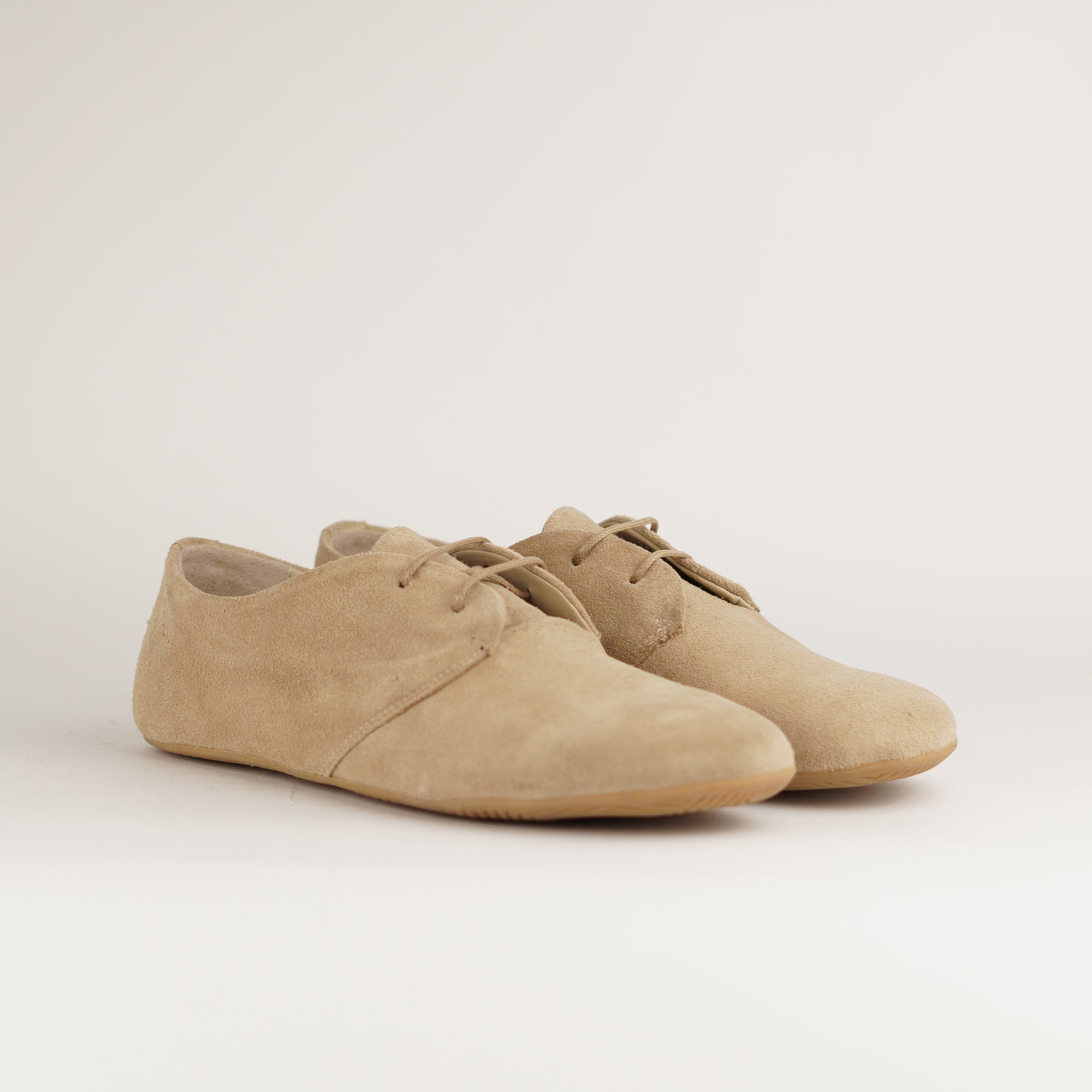 LAYLA sand velour Damen- Barefoot Derby