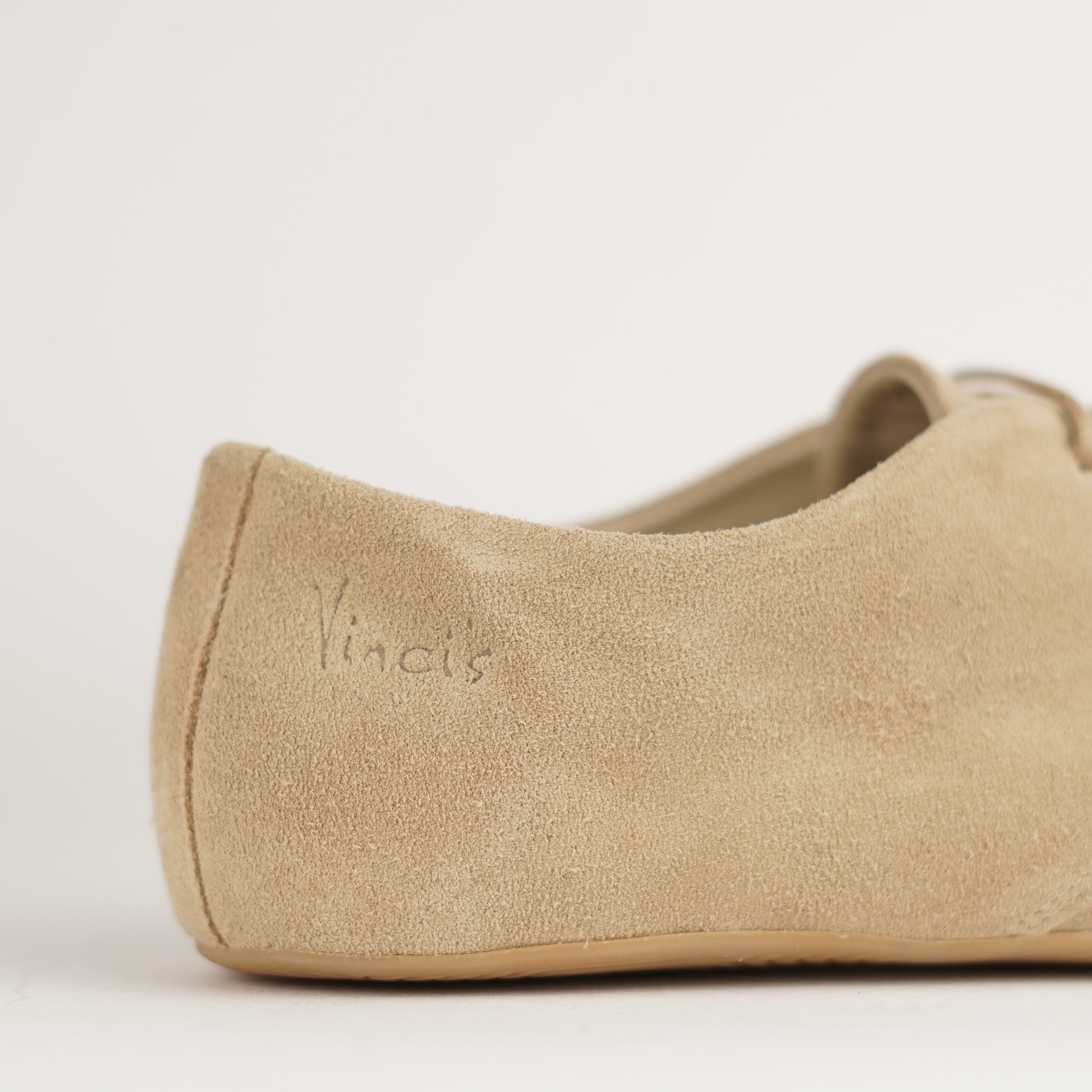 LAYLA sand velour Damen- Barefoot Derby