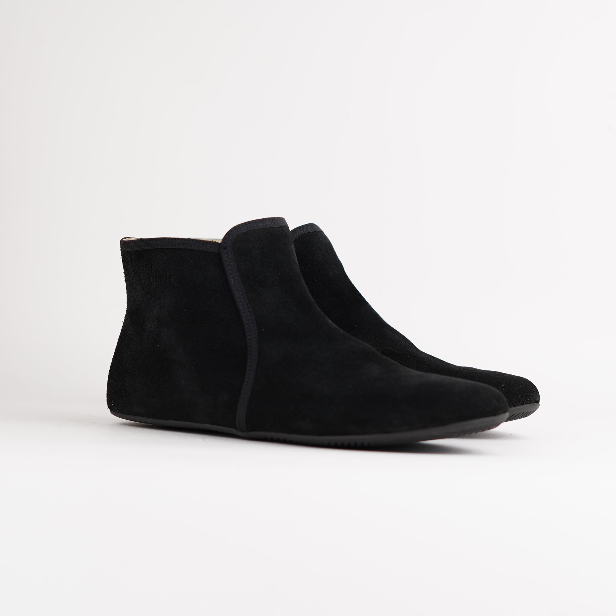 AURA black velour Damen - Barefoot Ankle Bootie
