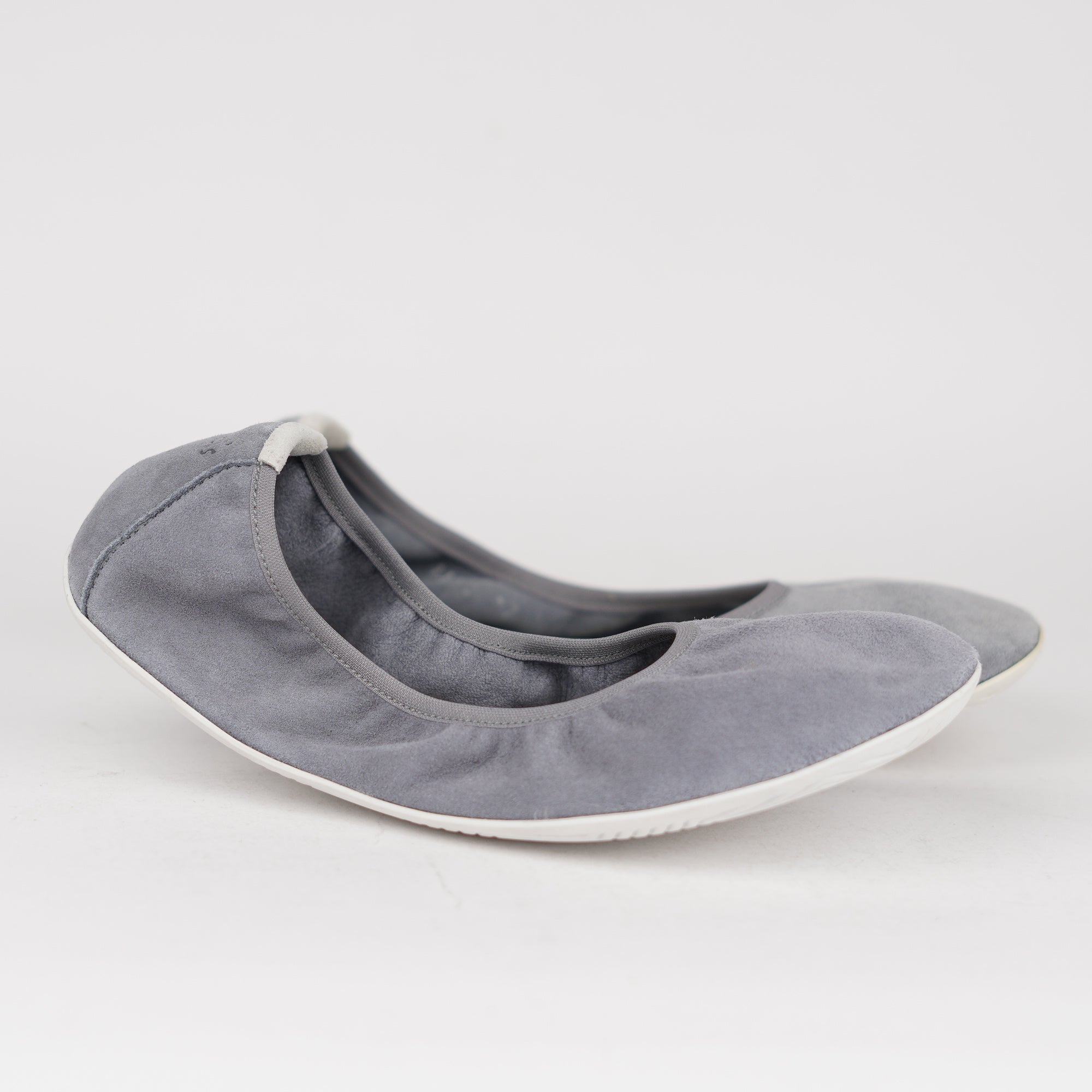 BELLA grey suede Damen - Barefoot Ballerina