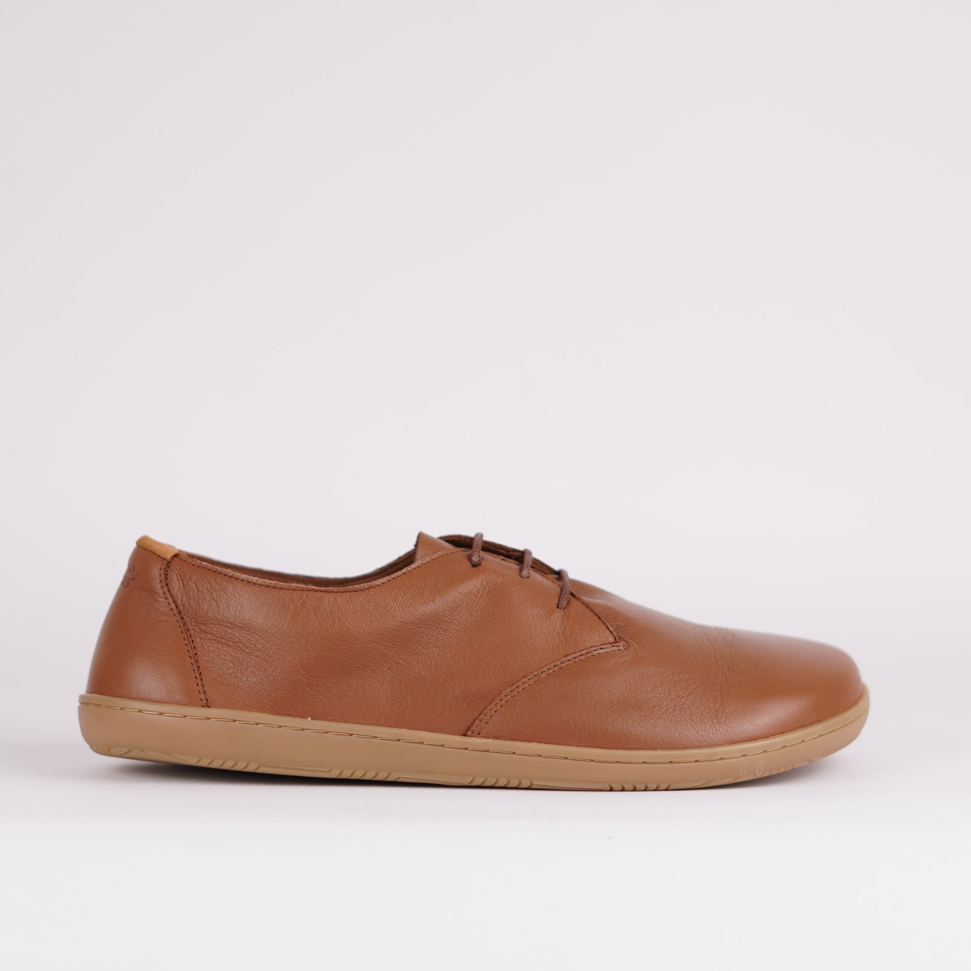Barfuß Halbschuh Leder cognac für Herren