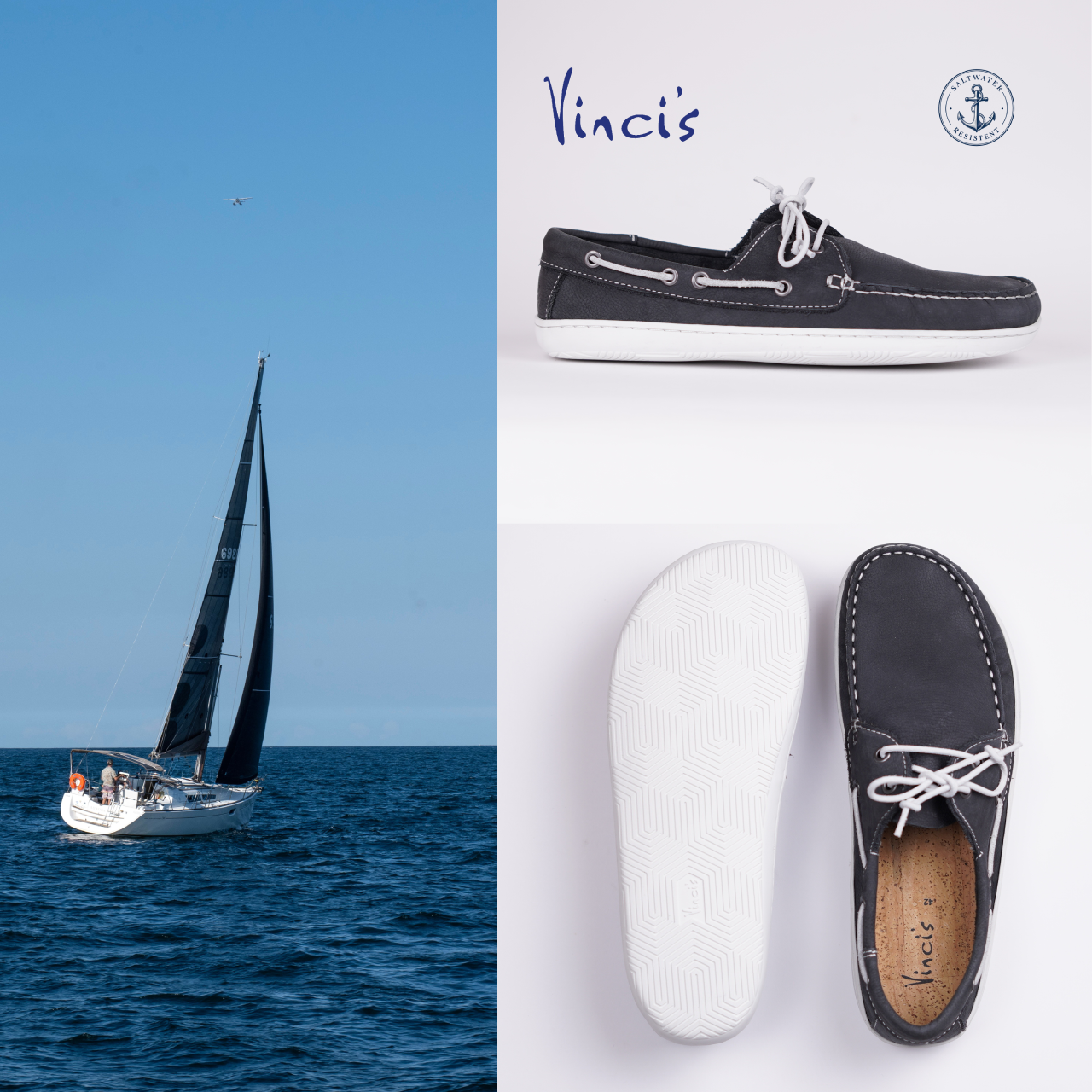 SANTIAGO OCEAN Damen - salzwasserfester Barefoot Bootsschuh