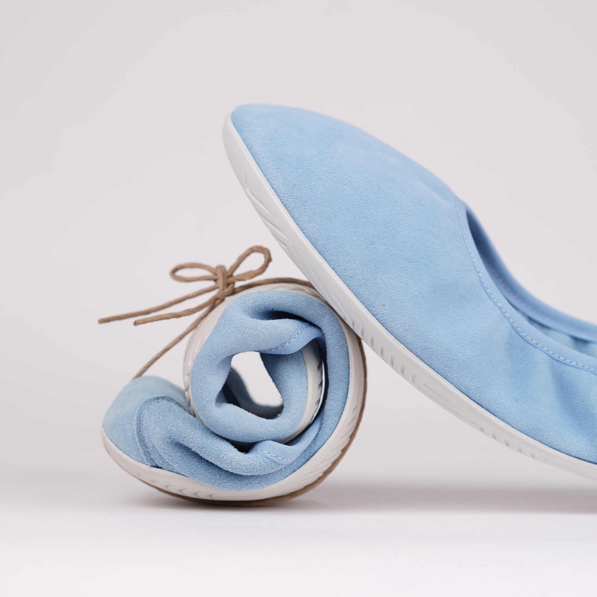 BELLA lightblue suede Damen - Barefoot Ballerina
