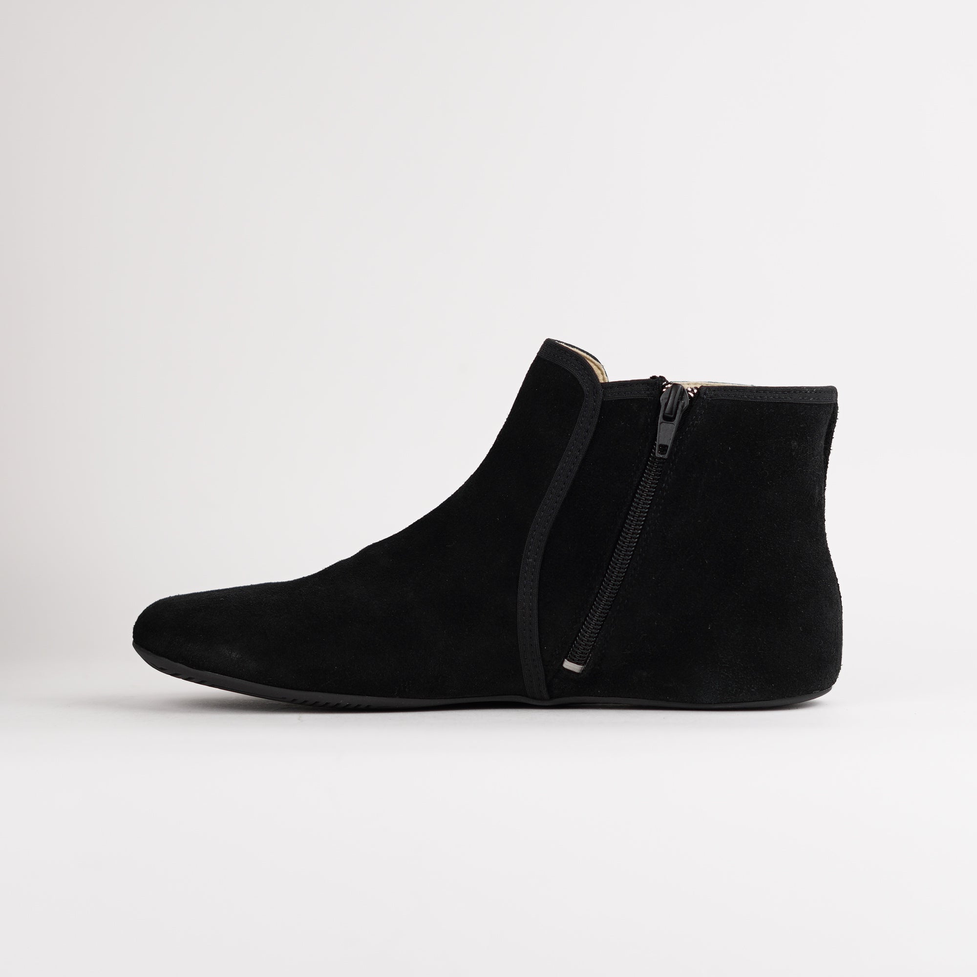 AURA black velour Damen - Barefoot Ankle Bootie