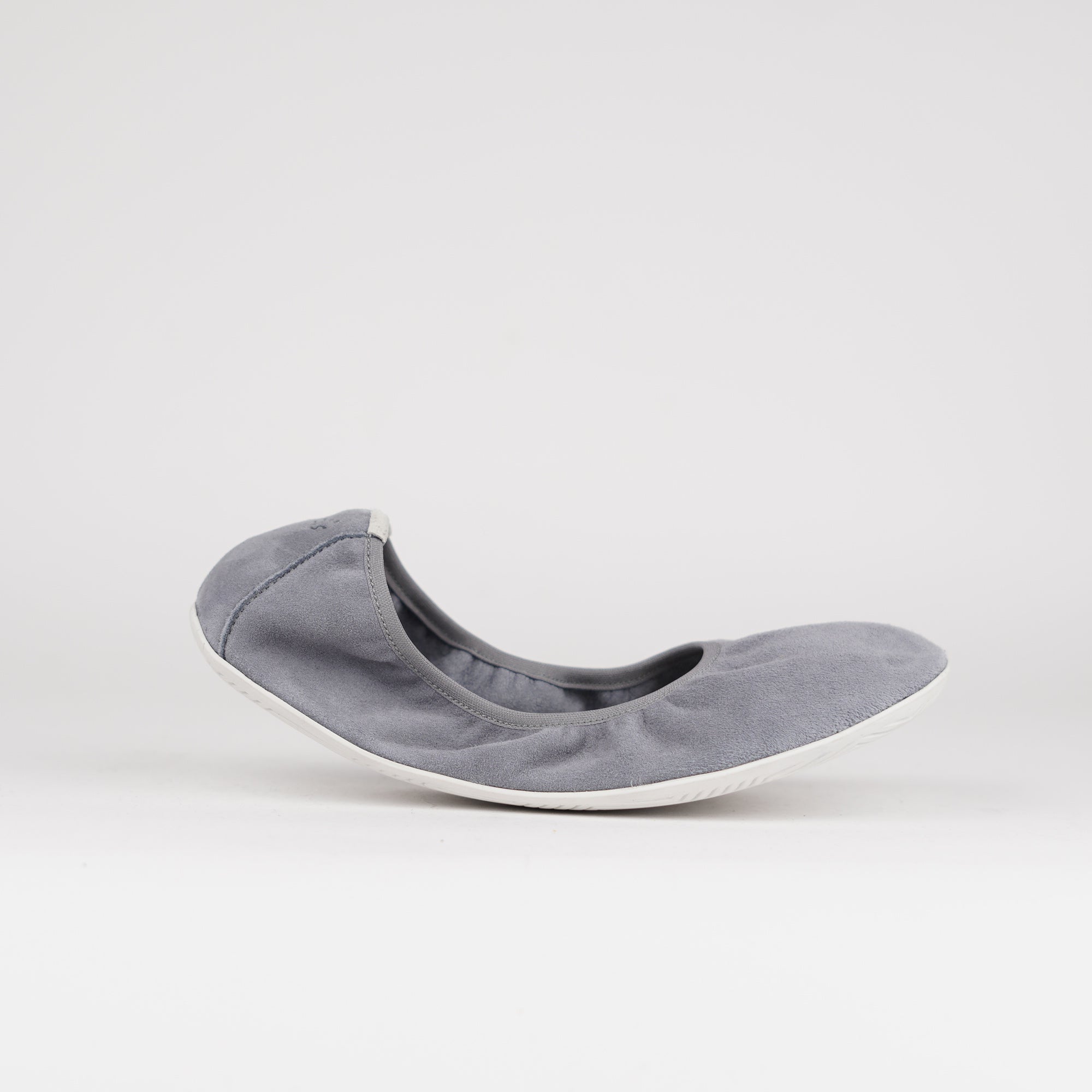 BELLA grey suede Damen - Barefoot Ballerina