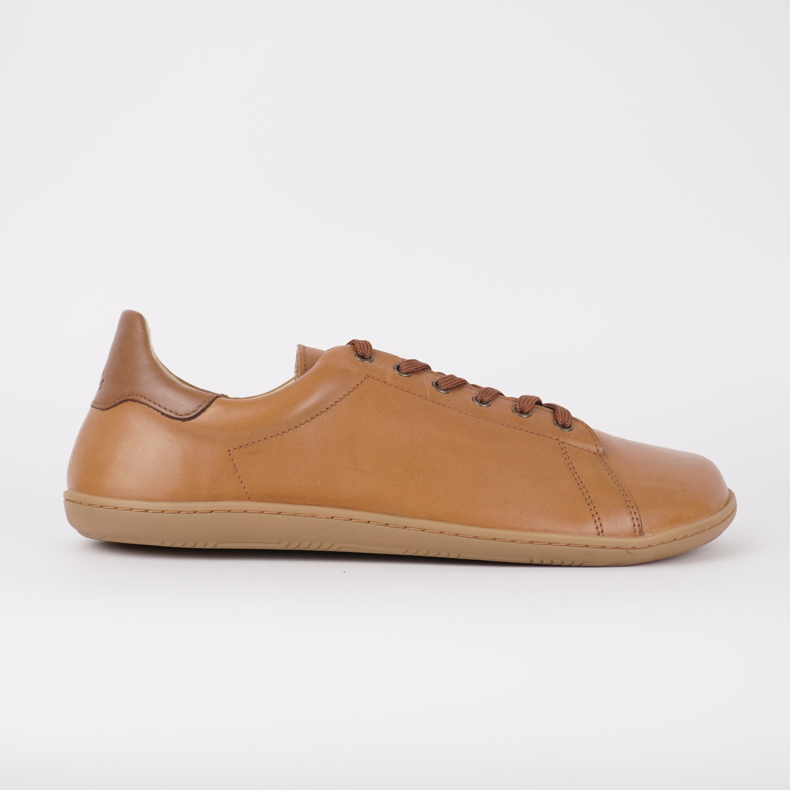 camel brauner Barfußsneaker aus Glattleder für Herren