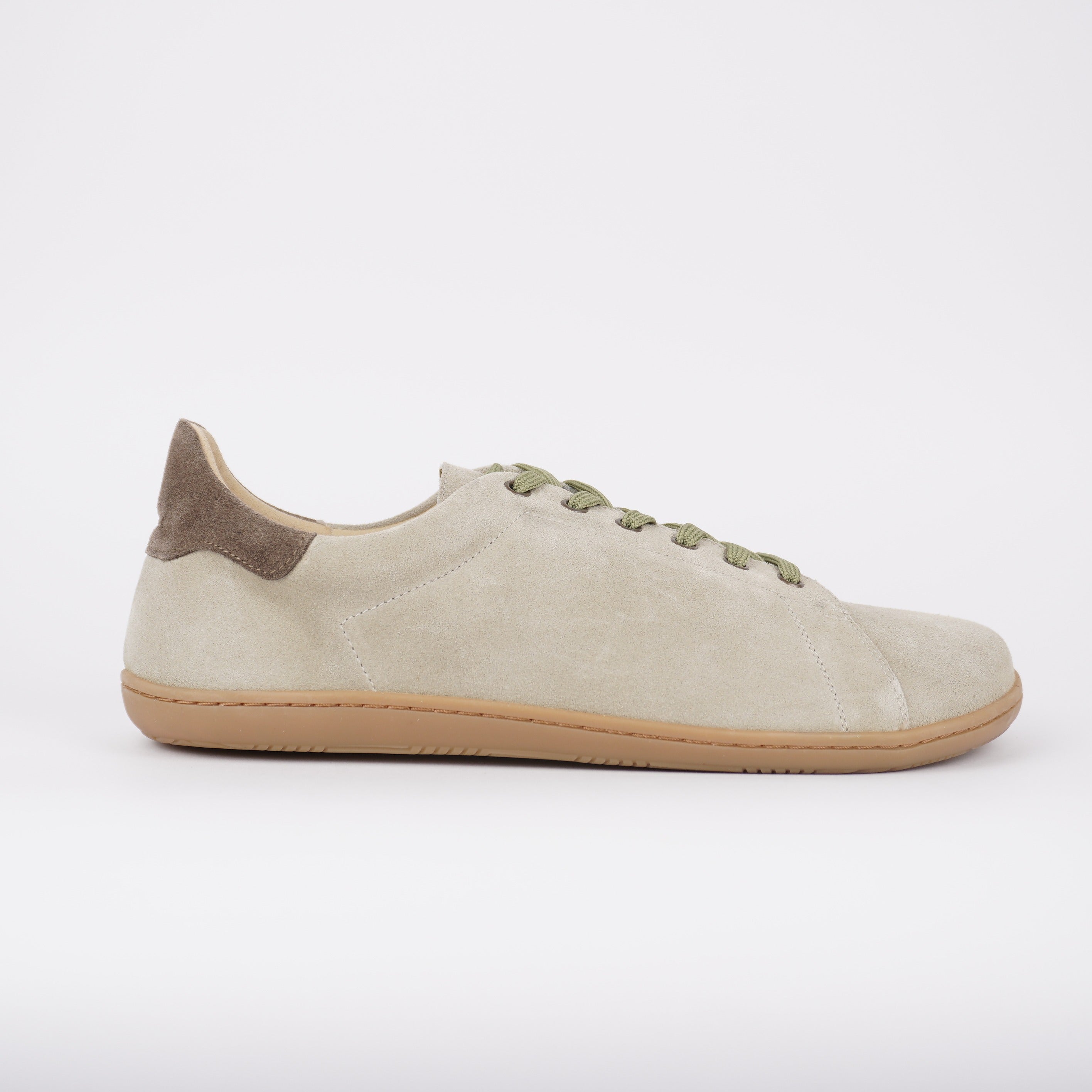 Barfußsneaker Rauleder salbeigrün